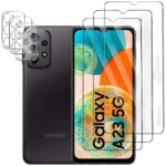 Pack de Acessórios Samsung Galaxy A23 5G A236 com 3 Película de ecrã + 3 Película de vidro para câmara