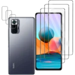 Pack de Acessórios Xiaomi Poco M5s / Redmi Note 10 / Redmi Note 10S com 3 Película de ecrã + 3 Película de vidro para câmara