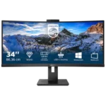 Philips 346P1CRH 34" Quad HD VA 100 Hz UltraWide Curvo Webcam Preto
