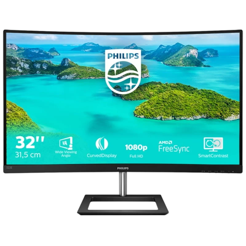 Philips E-Line 322E1C 31.5 FullHD Curvo FreeSync Preto - Image 1
