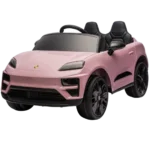 Porsche Macan Rosa 12V Licenciado Oficialmente com Comando Parental 2.4G - Carro Elétrico Infantil