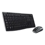Teclado de membrana + mouse sem fio Logitech MK270