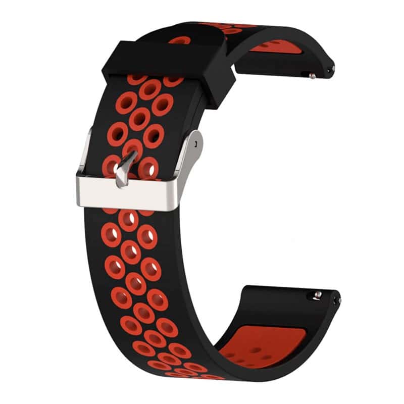 Pulseira Universal Silicone 20mm para Smartwatch Xiaomi/Amazfit/Samsung/Huawei/Realme/Ticwatch - Vermelho - Image 1