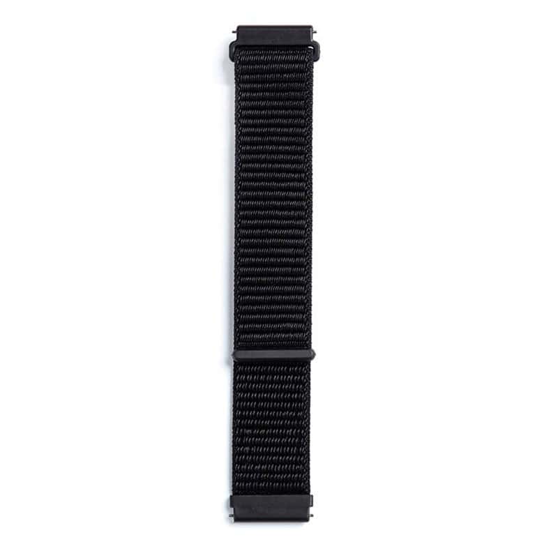 Pulseira Universal Nylon 20mm para Smartwatch Xiaomi/Amazfit/Samsung/Huawei/Realme/Ticwatch Preto - Image 1