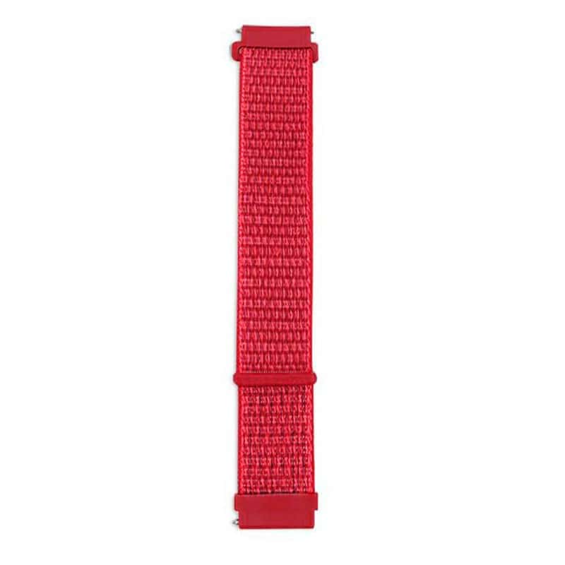Pulseira Universal Nylon 22mm para Smartwatch Xiaomi/Amazfit/Samsung/Huawei/Realme/Ticwatch Vermelho - Image 1