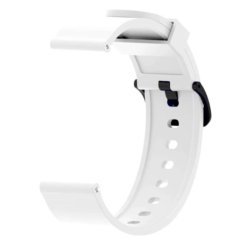 Pulseira Universal Silicone Gum 20mm para Smartwatch Xiaomi/Amazfit/Samsung/Huawei/Realme/Ticwatch - Branco - Image 1