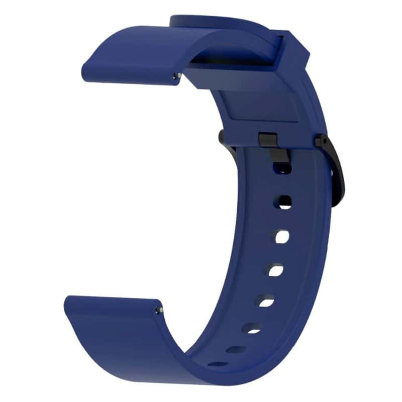 Pulseira Universal Silicone Gum 20mm para Smartwatch Xiaomi/Amazfit/Samsung/Huawei/Realme/Ticwatch - Azul escuro - Image 1