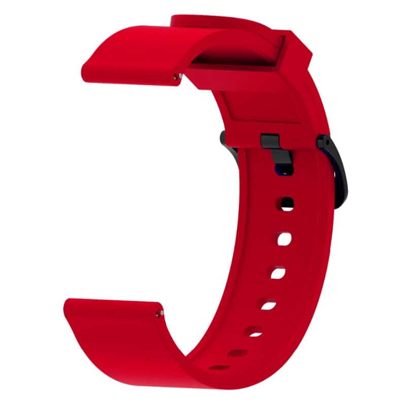 Pulseira Universal Silicone Gum 20mm para Smartwatch Xiaomi/Amazfit/Samsung/Huawei/Realme/Ticwatch - Vermelho - Image 1