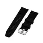 Pulseira Universal Silicone Rut 20mm para Smartwatch Xiaomi/Amazfit/Samsung/Huawei/Realme/Ticwatch - Preto