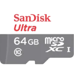 SanDisk MicroSD 64GB Ultra UHS-I + Adaptador de classe 10