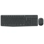 Teclado de membrana + mouse sem fio Logitech MK235