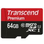 Transcend TS64GUSDU1 64 GB Classe 10 UHS-I U1 MLC NAND Preto / Vermelho