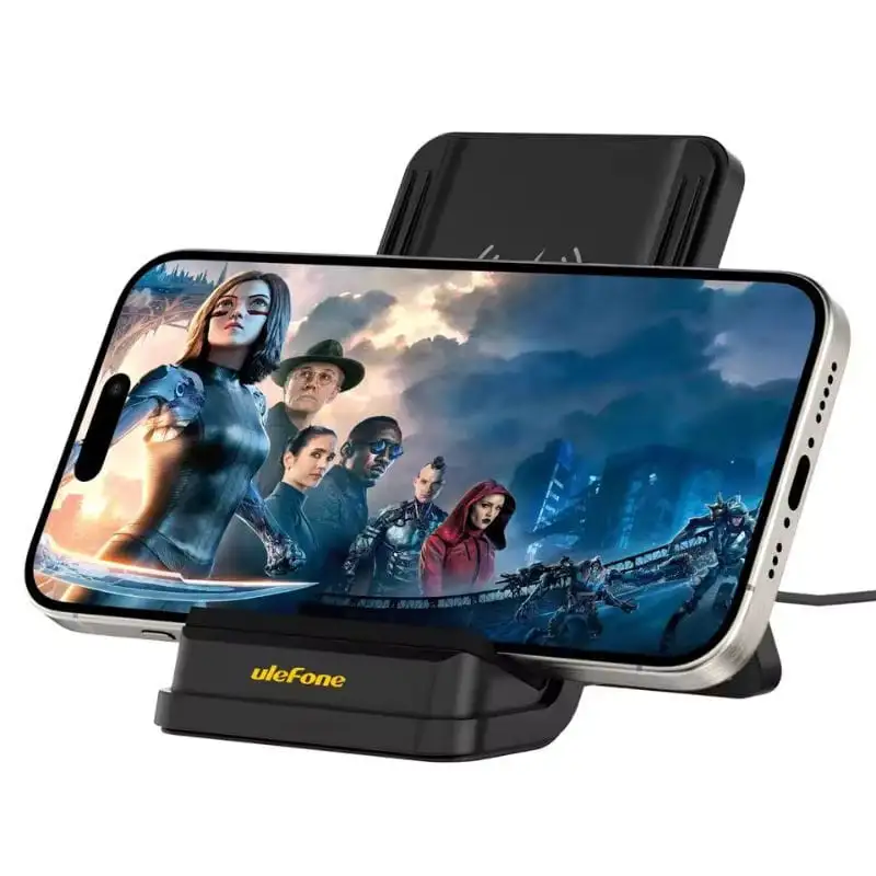 Ulefone Wireless Charging Stand 50W Carregador Sem Fios Preto - Image 2