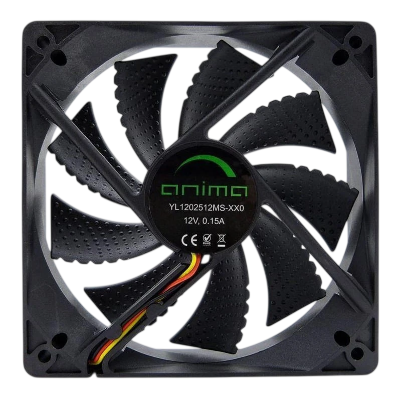 Ventilador de  PC Tacens Anima AF12, 9 lâminas, 12 cm, Preto - Image 1
