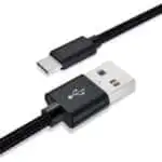Xiaomi Mi Braided USB-A para USB-C Cabo 1 Metro Preto (SJV4109GL) - Image 2