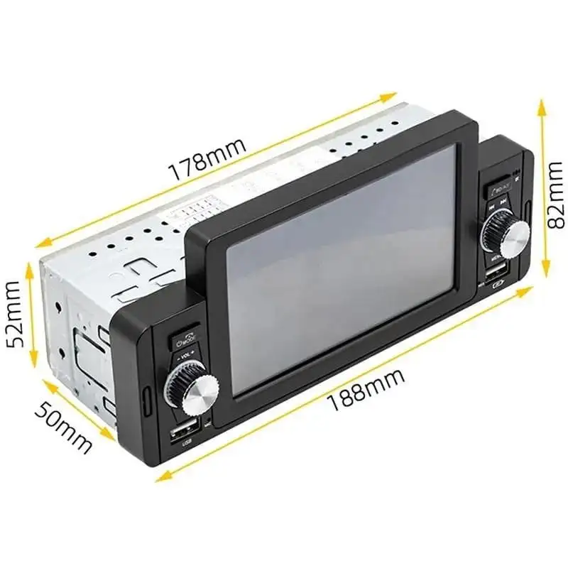 SWM 160C 5 polegadas Bluetooth/Carplay/USB Preto - Autorádio 1 DIN - Image 2