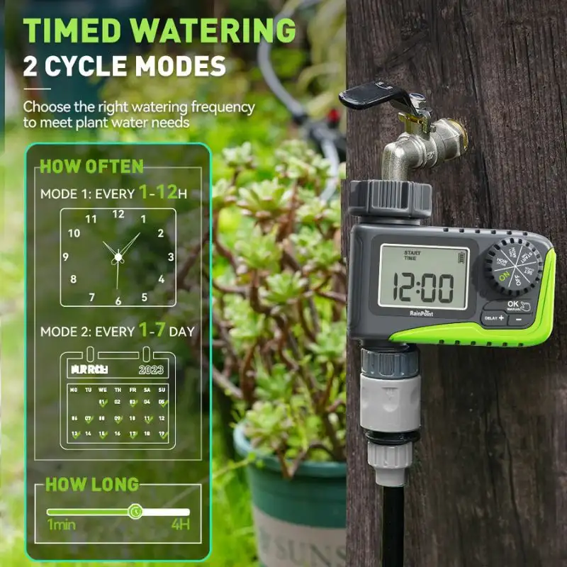Rainpoint ITV105 Cinza e verde - Temporizador para mangueira - Image 2