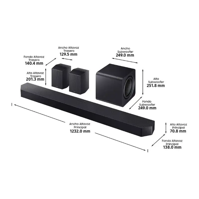 Samsung HW-Q990F/ZF 11.1.4 Preto - Barra de som - Image 2