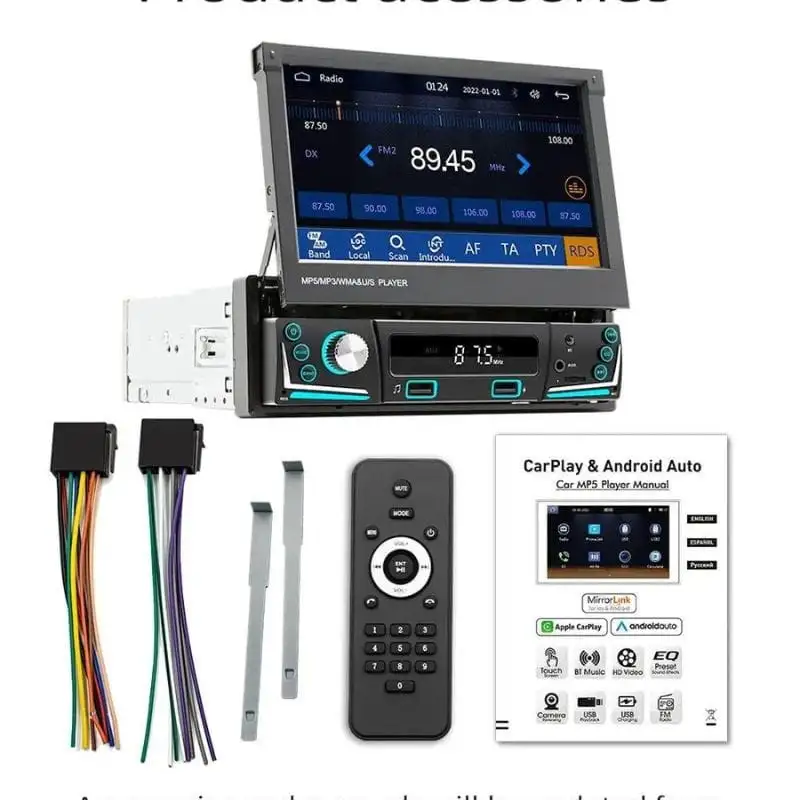 SWM 9606C-S 7 polegadas Bluetooth/MirrorLink/Carplay/USB Preto - Rádio Automóvel 1 DIN - Image 2