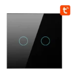 Avatto LZTS02-EU-B2 2 Botões ZigBee Preto - Interruptor Táctil Inteligente