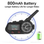 EuroFone S6-SC-B Full Duplex - Intercomunicador para motocicleta para 6 condutores - Image 2