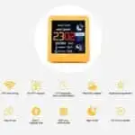 Estação meteorológica inteligente portátil com Wifi e despertador Preto - Image 2