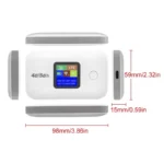 Router portátil A8 4G LTE 3000mAh, Branco - Image 2