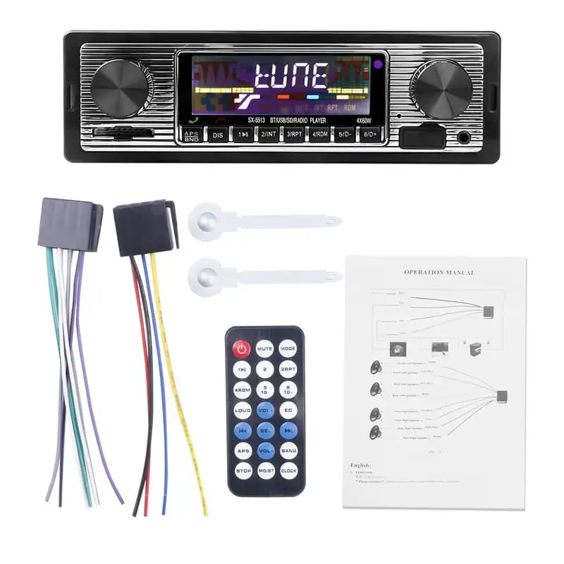 Autoradio Estilo Clássico SX-5513 Bluetooth USB MP3 AUX - Image 2
