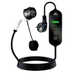 Carregador portátil para carros elétricos 16A / 3,5KW / Ficha Schuko / 5M / LCD - EV Tipo 2