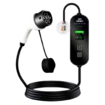 Carregador portátil para carros elétricos 32A / 3,5KW / Sem ficha / 5M / LCD - EV Tipo 2