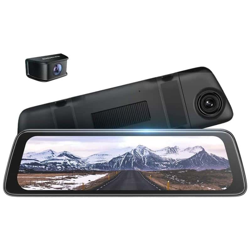 DDPAI E3 Espelho Retrovisor com Dual Dash Cam – Câmara para Carro - Image 1