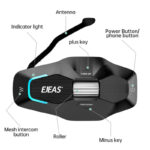 EJEAS X10 Mesh 10 condutores Preto - Intercomunicador para mota - Image 3