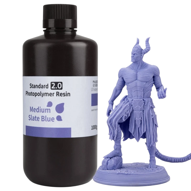 ELEGOO Resina Standard ELEGOO v2.0 Azul Ardósia Média para Impressoras 3D de Resina LCD - 1KG - Image 1