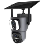 Câmera Escam QF390 1080p Lente Dupla WiFi Painel Solar Preto - Câmera de Segurança
