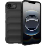Capa de silicone Wave para iPhone 17e/16e  Preto