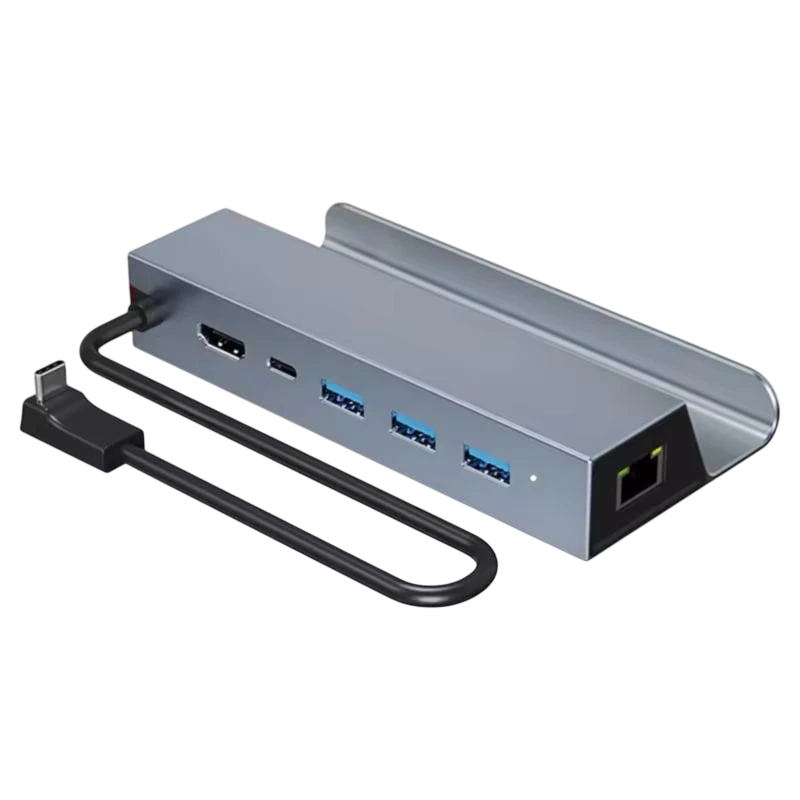 Hub 6 em 1 com 4K HDMI + PD 100W + USB 3.0*3 + RJ45 Ethernet 1000M - Image 1