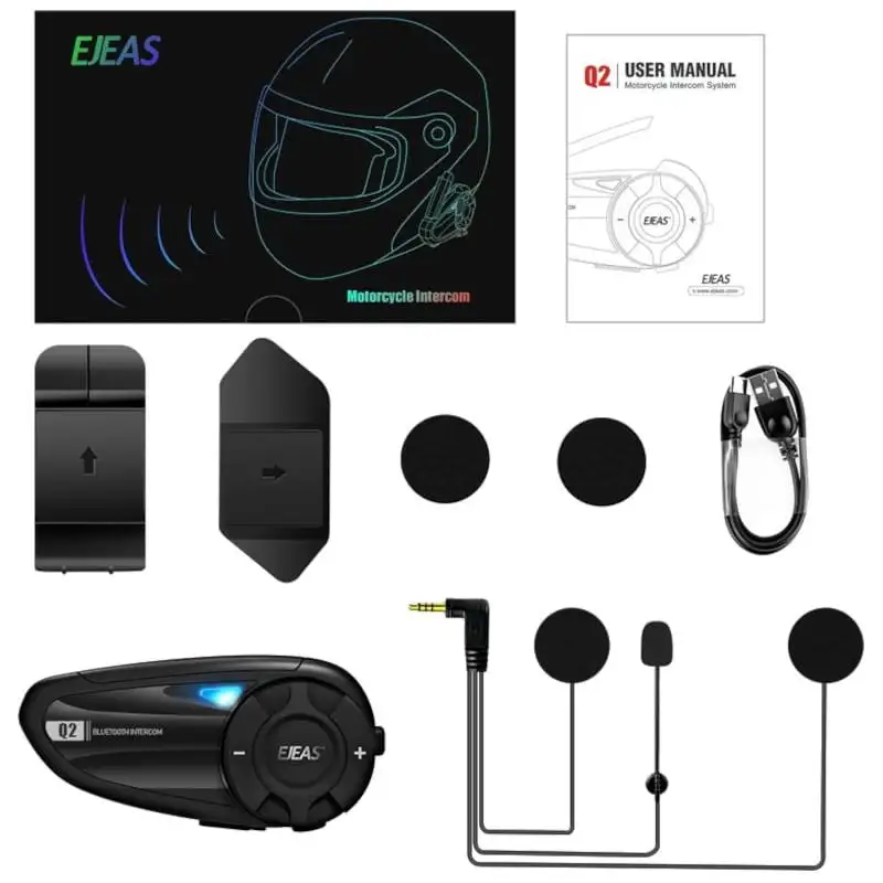 EJEAS Q2 Full Duplex para 2 interlocutores - Intercomunicador para motocicleta - Image 2