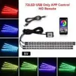 72 LED RGB USB-A APP - Kit de iluminação interior para automóvel - Image 2