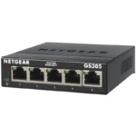 NETGEAR GS305 Não gerenciado L2 Gigabit Ethernet (10/100/1000) Preto