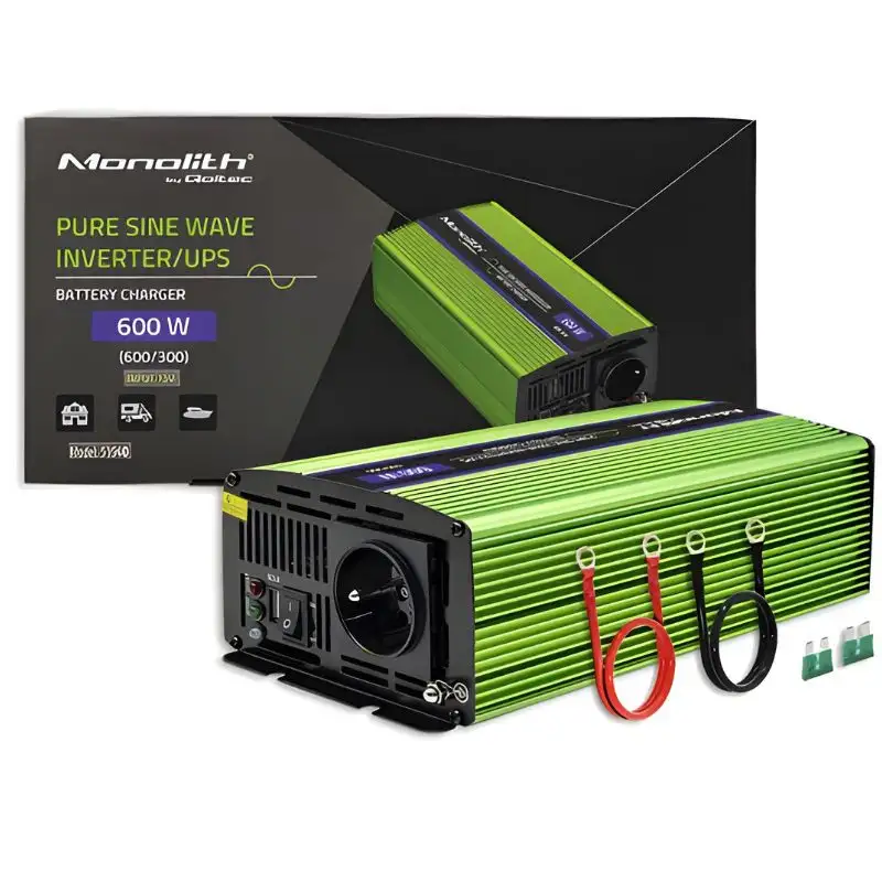 Qoltec Monolith 600 W, Verde - Adaptador e Inversor de Corrente - Image 2