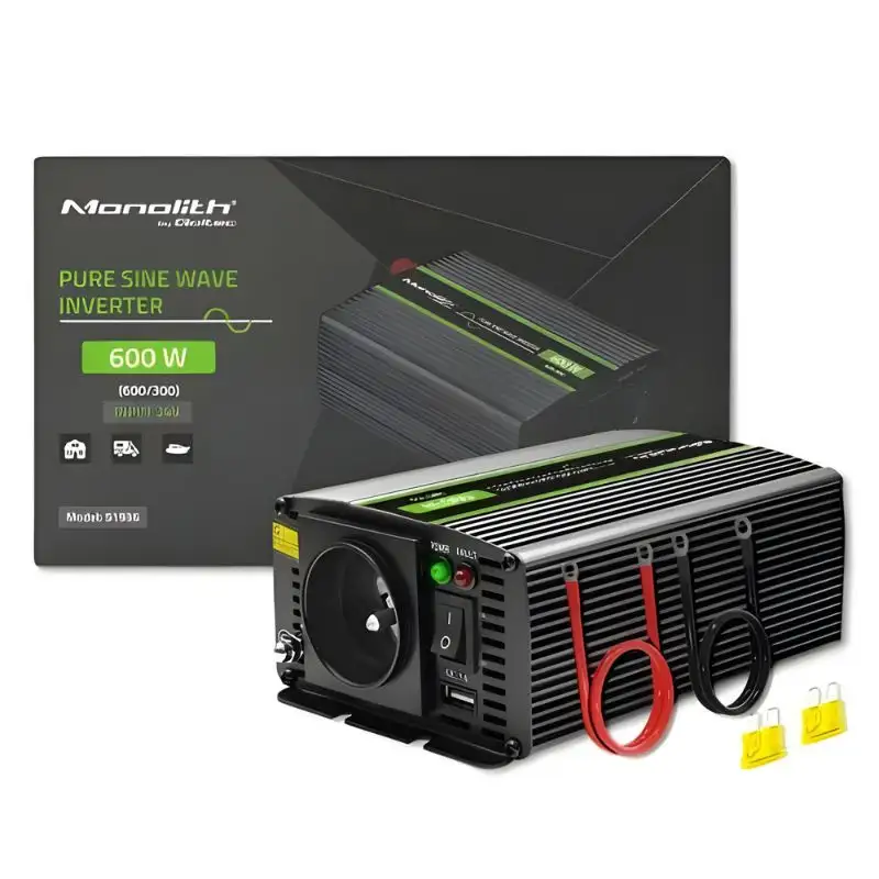 Qoltec Monolith Auto 600 W - Adaptador e inversor de corrente - Image 2