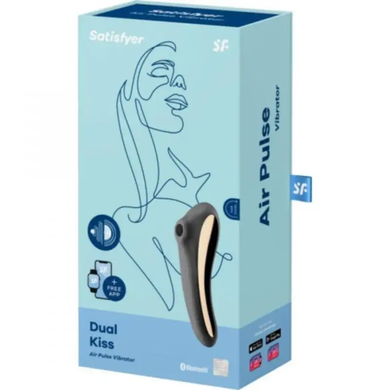 Vibrador Satisfyer Dual Kiss Air Pulse Preto - Image 2