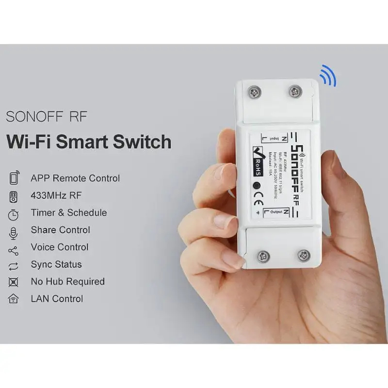 Smart switch WiFi + RF 433 Sonoff RF R2 - Image 2