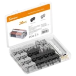 Sonoff 211 Cinza - Conector de Cabo para Calha DIN Embalagem de 20 unidades