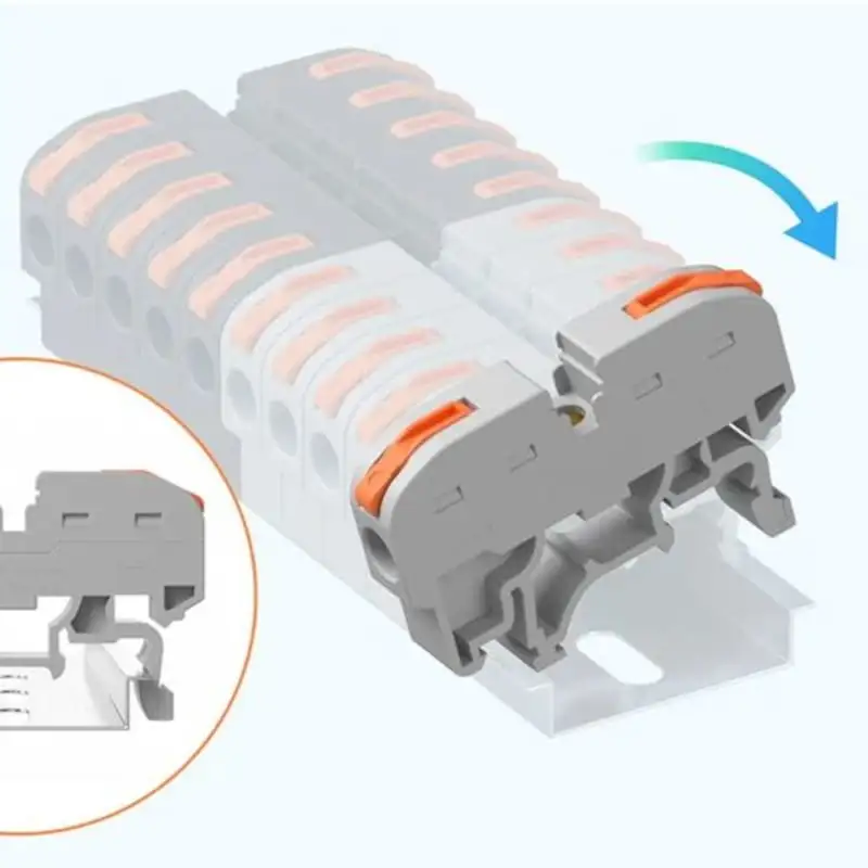 Sonoff 211 Cinza - Conector de Cabo para Calha DIN Embalagem de 20 unidades - Image 2