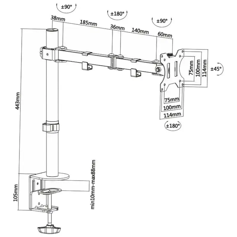 Suporte para Monitor Aisens DT32TSR-039 13-27" 8KG VESA - Image 2