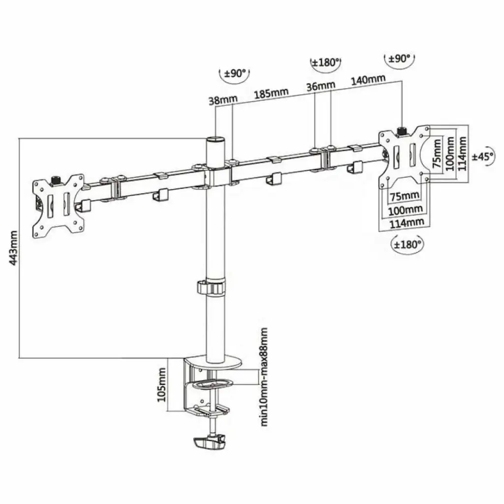 Suporte para Monitores Aisens DT32TSR-041 13-32 8KG VESA - Image 2