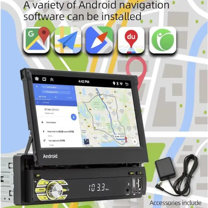 Autorádio 1 DIN SWM 9710-J LED 7 polegadas 2GB/64GB GPS Carplay Preto - Image 2