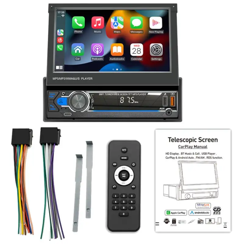 Autorádio 1 DIN SWM 9901 Bluetooth Preto - Image 2
