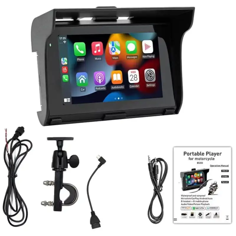 Ecrã tátil universal SWM B5350 5 polegadas Carplay/Android Auto sem fios Preto - Image 3